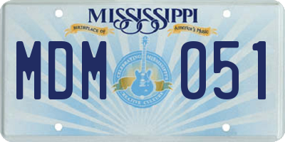 MS license plate MDM051