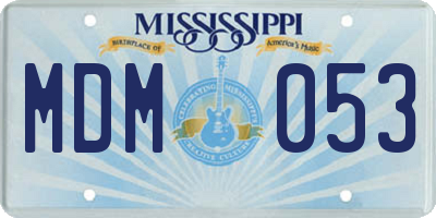 MS license plate MDM053