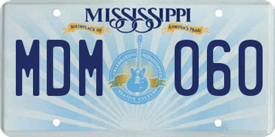 MS license plate MDM060