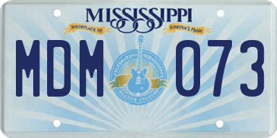 MS license plate MDM073