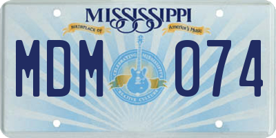 MS license plate MDM074