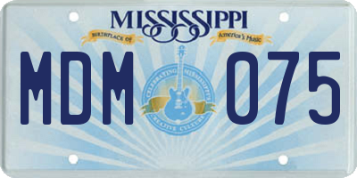 MS license plate MDM075
