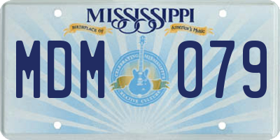 MS license plate MDM079