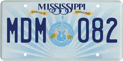 MS license plate MDM082