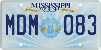 MS license plate MDM083