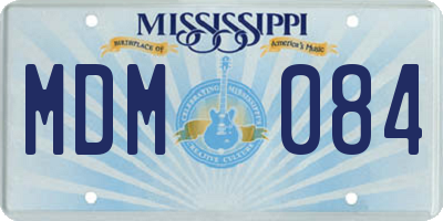 MS license plate MDM084