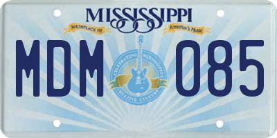 MS license plate MDM085