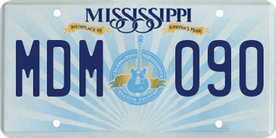 MS license plate MDM090