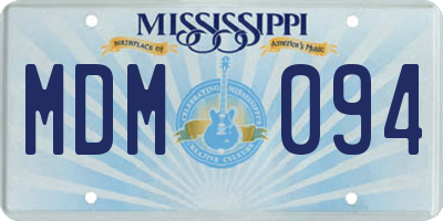MS license plate MDM094