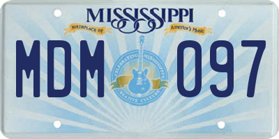 MS license plate MDM097