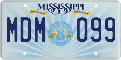 MS license plate MDM099