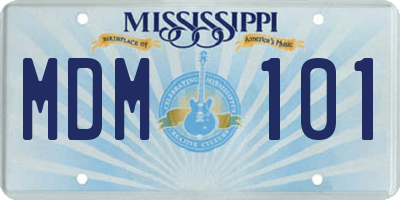 MS license plate MDM101