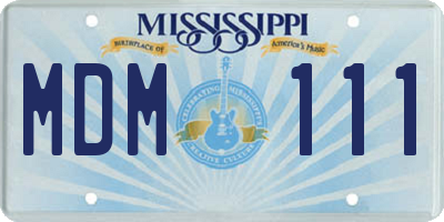 MS license plate MDM111