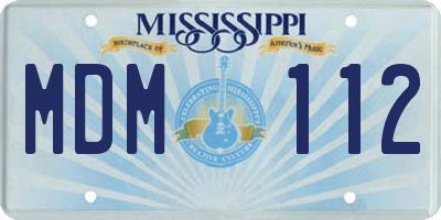 MS license plate MDM112
