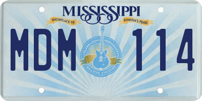 MS license plate MDM114