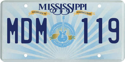 MS license plate MDM119