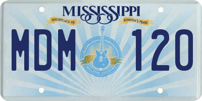 MS license plate MDM120