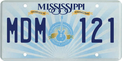 MS license plate MDM121