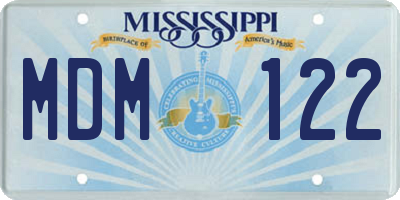 MS license plate MDM122