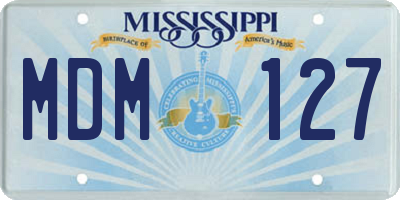 MS license plate MDM127