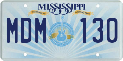 MS license plate MDM130