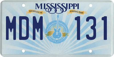 MS license plate MDM131