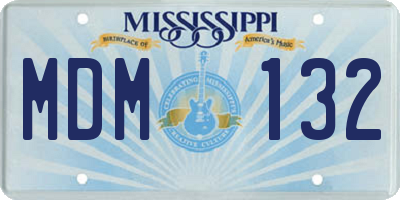 MS license plate MDM132