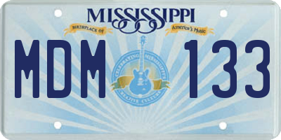 MS license plate MDM133