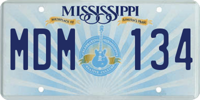 MS license plate MDM134