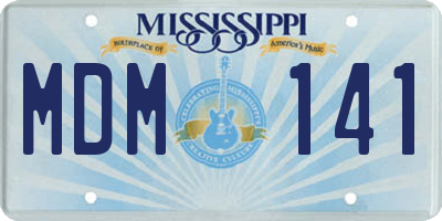 MS license plate MDM141