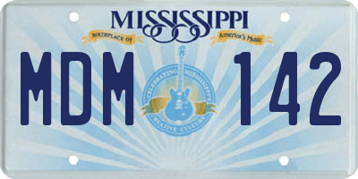 MS license plate MDM142