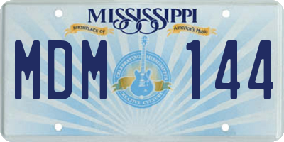 MS license plate MDM144