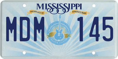 MS license plate MDM145
