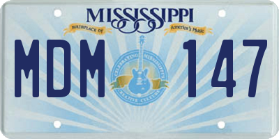 MS license plate MDM147