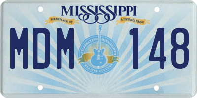 MS license plate MDM148