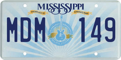 MS license plate MDM149