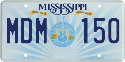 MS license plate MDM150