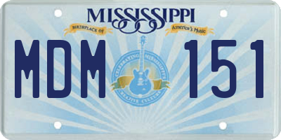 MS license plate MDM151