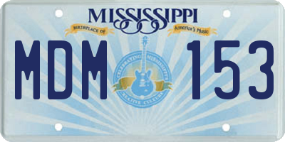 MS license plate MDM153