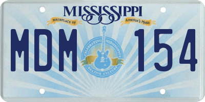 MS license plate MDM154