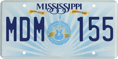 MS license plate MDM155