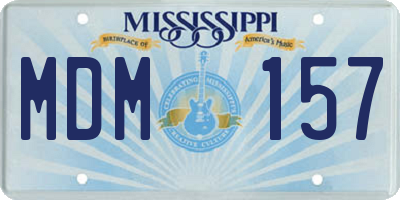 MS license plate MDM157