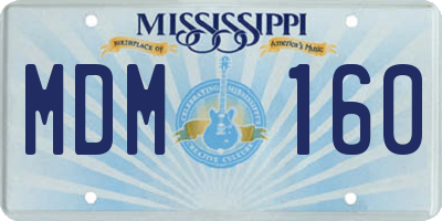 MS license plate MDM160