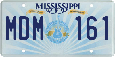 MS license plate MDM161