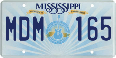 MS license plate MDM165