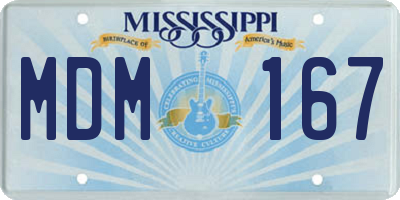MS license plate MDM167