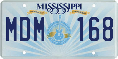 MS license plate MDM168