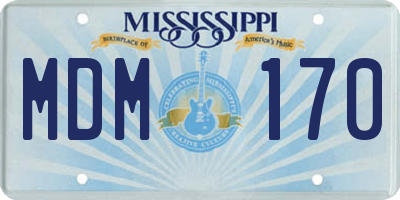 MS license plate MDM170