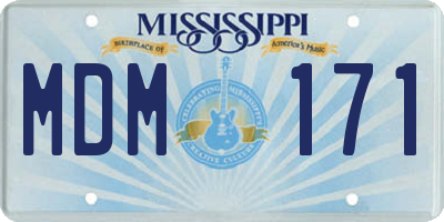 MS license plate MDM171
