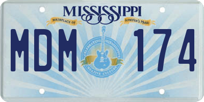 MS license plate MDM174